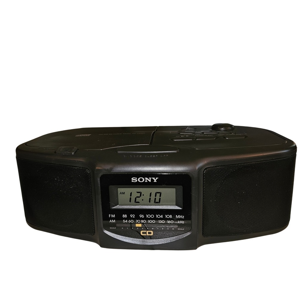 Sony ICF-CD800 Dream Machine CD Clock Radio AM FM Dual Alarm Vintage 1994 Black